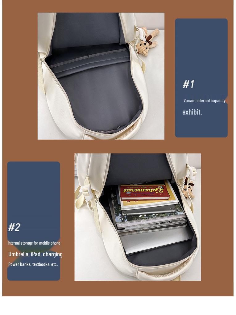 Sac à dos tendance pour femmes, imperméable et de grande capacité, pour collégiennes