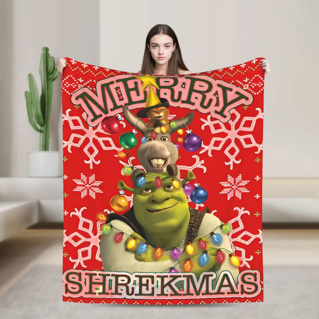 Pun Mein Swampf S-shreks Blanket  Super Warm Novelty Plush Throw Blanket For Outdoor Travel Office Flannel Bedspread Bed Cover