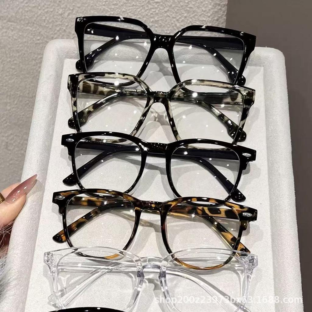 Cat's eye fashion flat glasses anti-blue light can be matched with myopia glasses square glasses frame retro glasses frame plain face