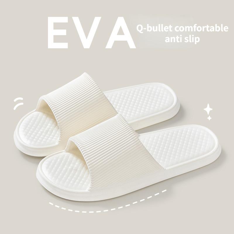 Stepping On Shit Feeling Slippers for Women Summer Outwear Indoor Home Bathing Non Slip Household 2024 New Thick Sole Slippers