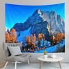 Winter Snow Tapestry Mountain Forest Snowy Pine Tapestry Sunset Landscape Tapestry Art Home Living Room Bedroom Decor Tapestries