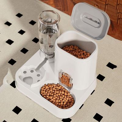Large Capacity 2 In 1 Cat Food Dispenser Dry Wet Separation Detachable Automatic Cat Water Feeder with Water Fountain