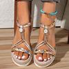 Fashion New Women Fashion Comfortable Outdoor Wedges Shoes Summer 2024 Flower Non Slip Platform Beach Low Heels Sandals Shoes for Women