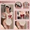Large Size Lingerie Sexy Maid Seduction Stockings Maid Uniform Free Suit