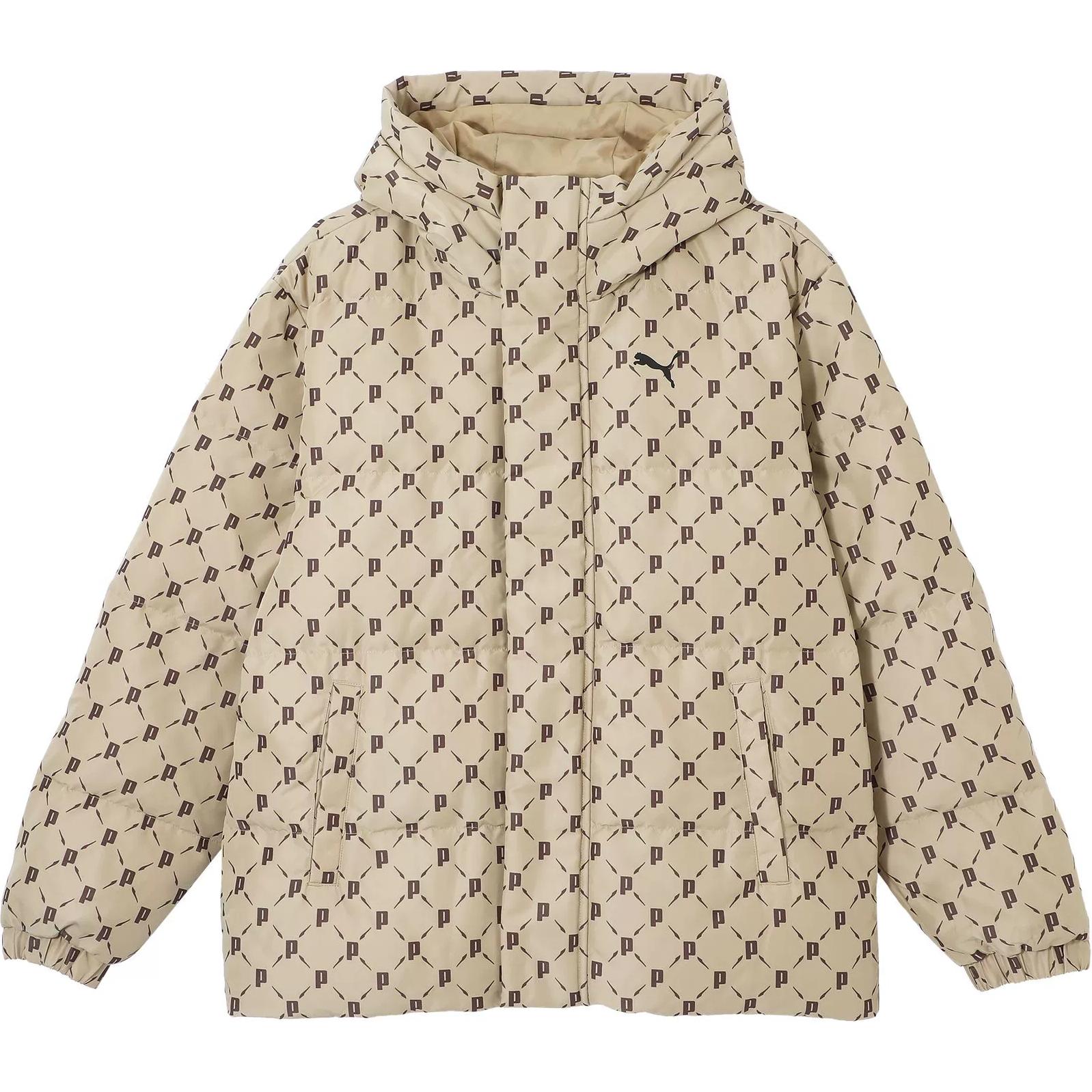PUMA All Over Print Down Jacket Unisex Beige 685319-84 XL