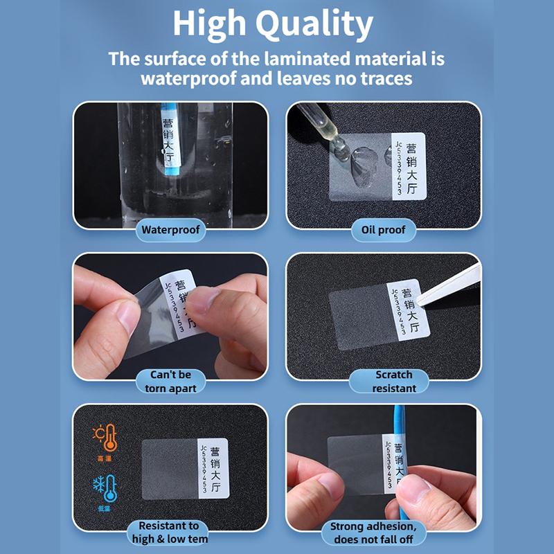 Niimbot M2/M3/Z401/B32 Winding Label Network Cable Paper with Protective Film Optical Fiber Sticker Waterproof Self-Adhesive