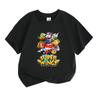 Kids Boys Girls Crew Neck Short Sleeve T-Shirt, 100% Cotton Casual Cartoon Character Print Summer Soft Breathable Tops for Children Daily Wear