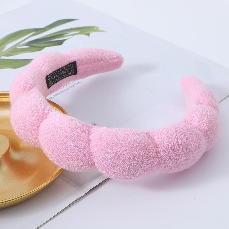 3/1PCS Microfiber Washing Wristbands Hairband Scrunchies Puffy Headband SPA Bubble Headband Washing Face Makeup Shower Skincare