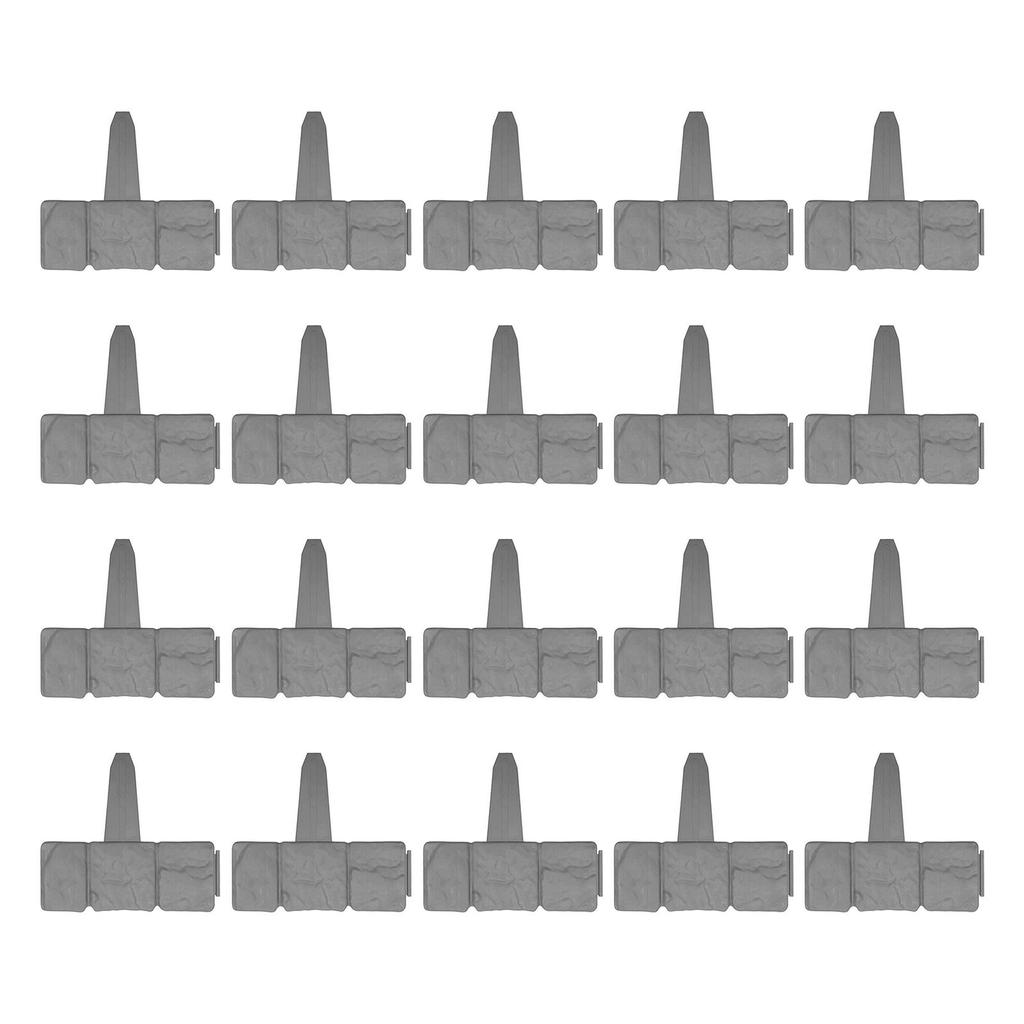 5/10/20 buc. Borduri de grădină din plastic Borduri cu aspect de piatră Gard decorativ pentru pat de flori pentru amenajarea teritoriului Mize de gazon grădină