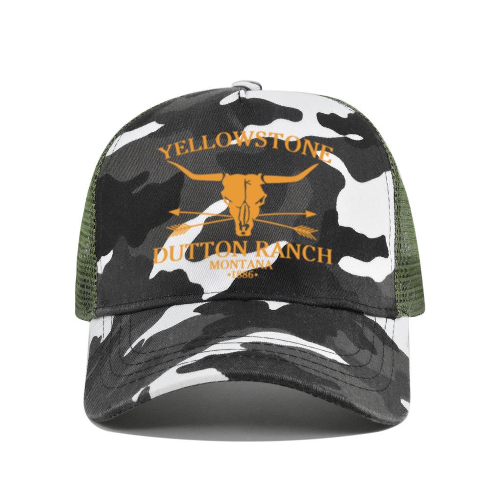 Huangshi Unisex Mesh Baseball Cap - Silk Screen Printed, Washed, Breathable Sun Hat