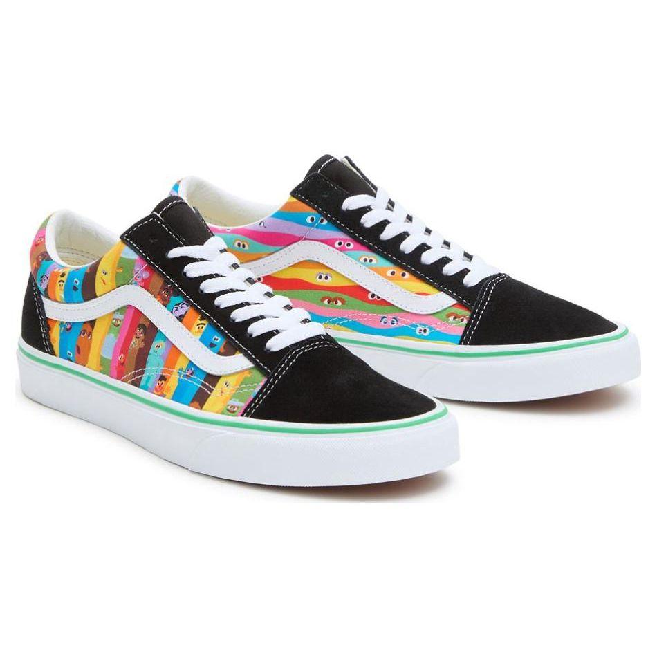 Vans Sezamová ulice x Old Skool Duhové pruhy Unisex tenisky Vícebarevné VN000D3HBMB