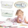 PVC Stationery Bag Transparent Pencil Case Portable Pen Bag  Students
