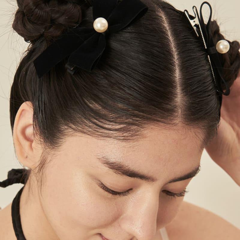 

XPIER Giselle ribbon Hairpin black