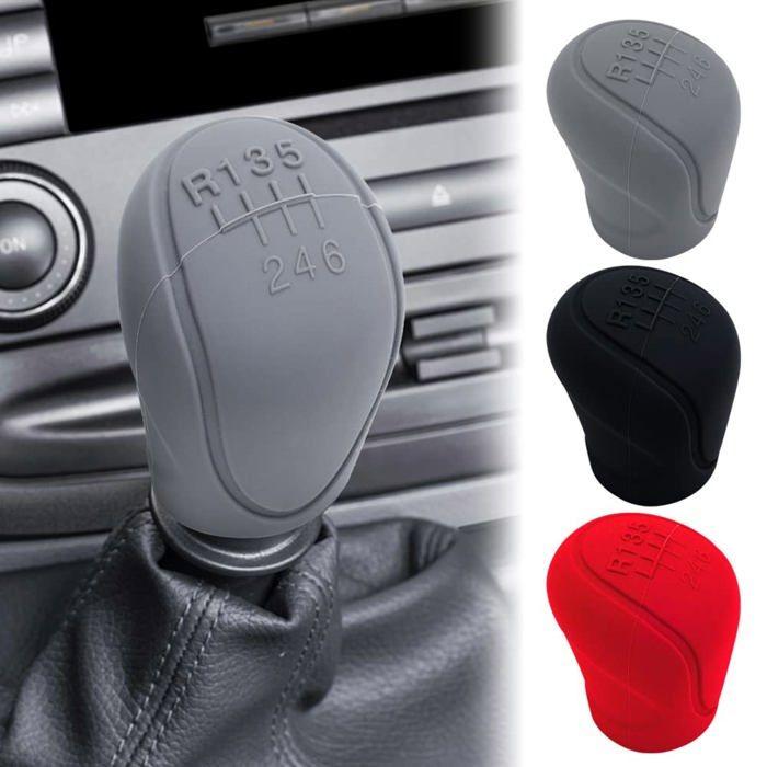 Housse de levier de vitesse universelle en silicone pour voiture - 6 vitesses - Antidérapante,noir