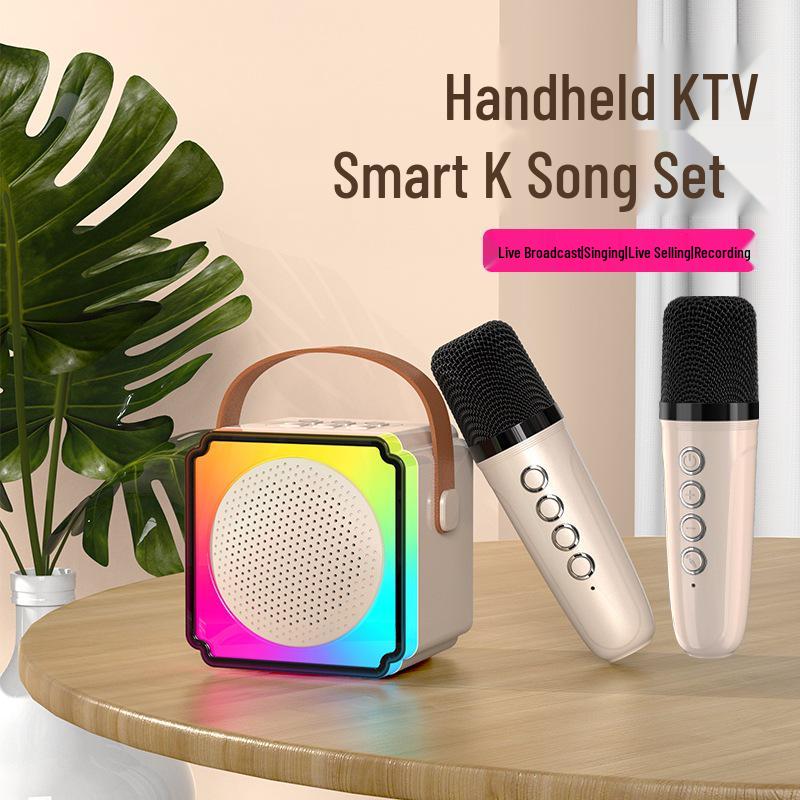 Private Mold P8 Bluetooth Wireless KTV Speaker & Kids' Microphone All-in-One for Home and Outdoor Use