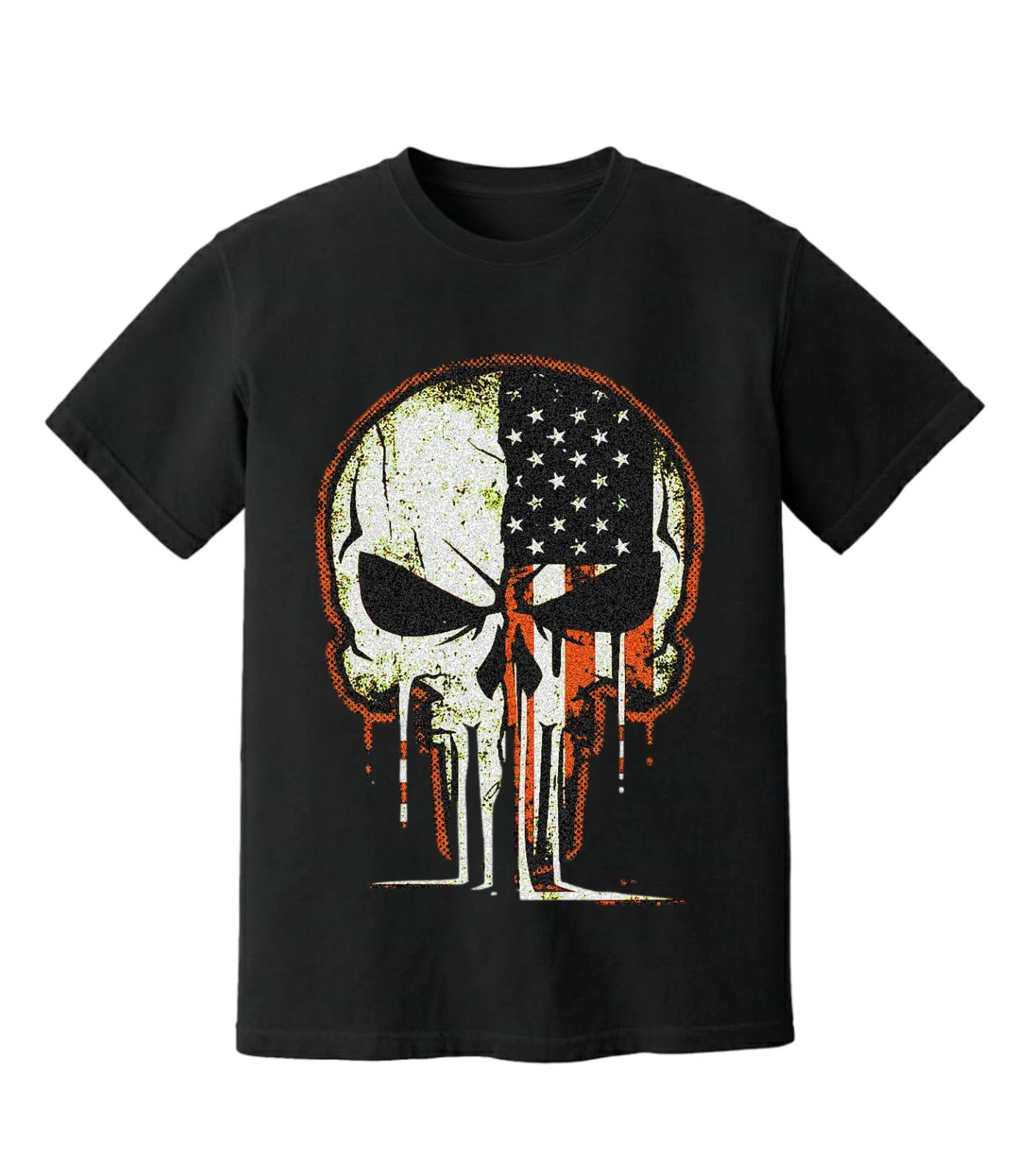 Vintage Distressed Punisher Retro American Flag Unisex And Adult Tees 100