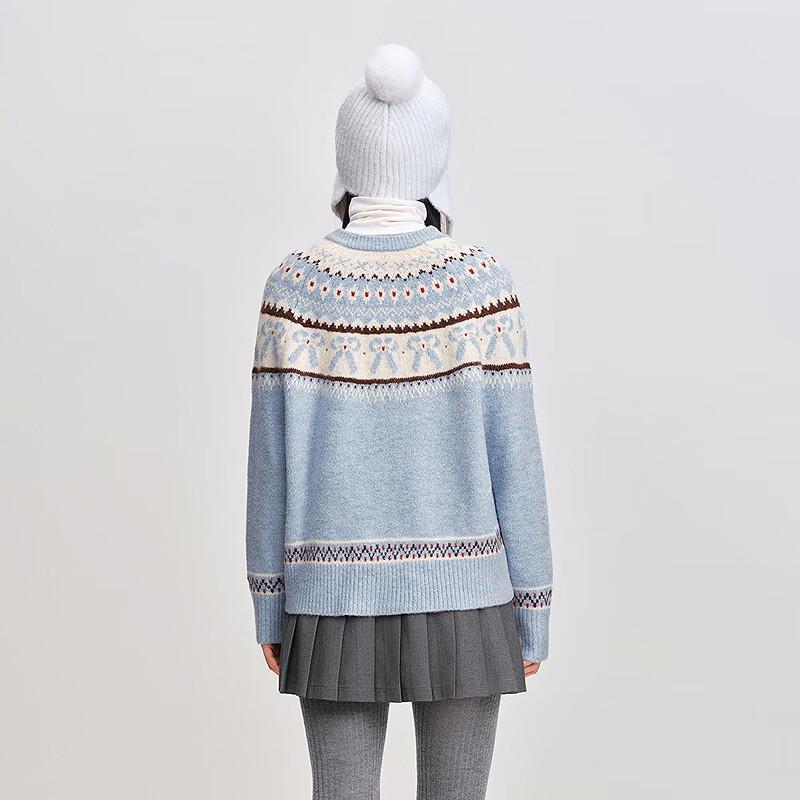 Ledin Women's Fair Isle Color-block Knitted Cardigan