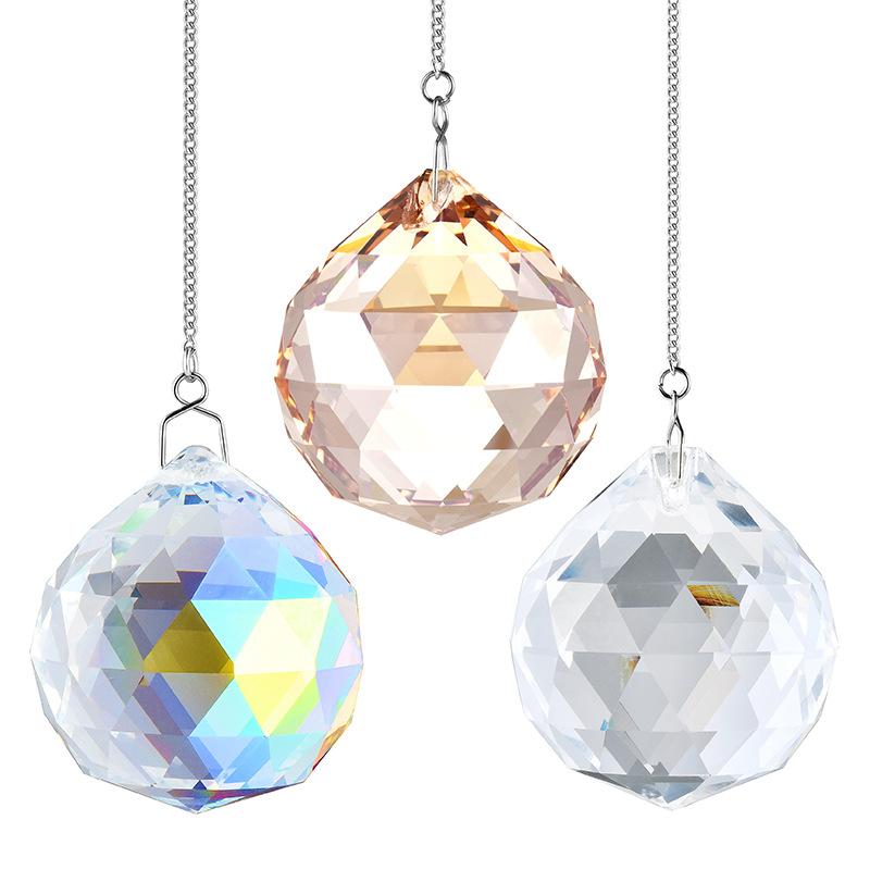 Rainbow Crystal Wind Chime Window Hanging Bell Glass Pendant Sun Catcher Christmas Decoration Home Decoration Garden Decoration