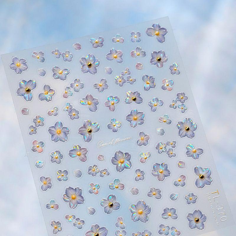 

Qiji Dream Small Blue Flowers Glass Broken Gold Pearl Nail Beauty Stickers Waterproof Nail Sticker Ornament Tl370 TL370 (point gold Pearl glass broken)