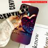 2DFlat Glowing Heart Shards Mobile Case All Inclusive Film Hard iPhone Case, Compatible with iPhone 18 Pro Max 17 16 15 14 13 12 11