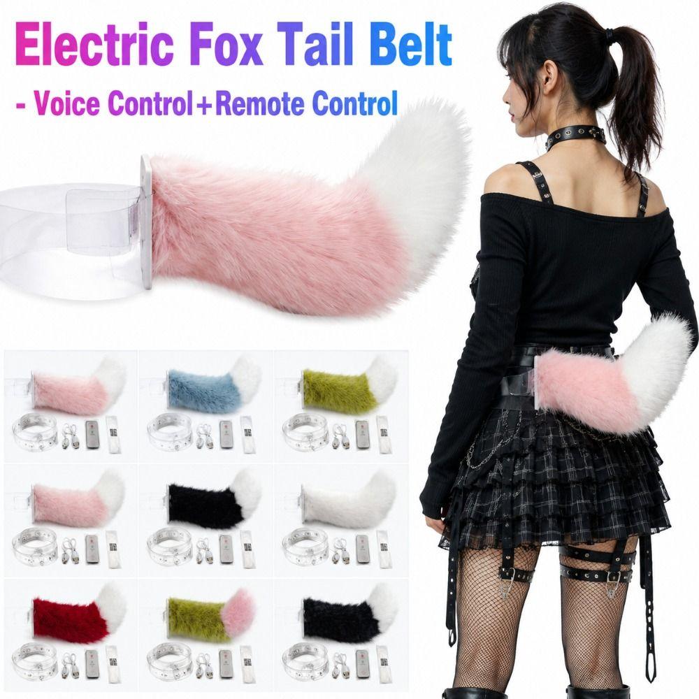 Voice Control Role-playing Belt Plush Electric Tail  Halloween Cosplay Performances, Etc