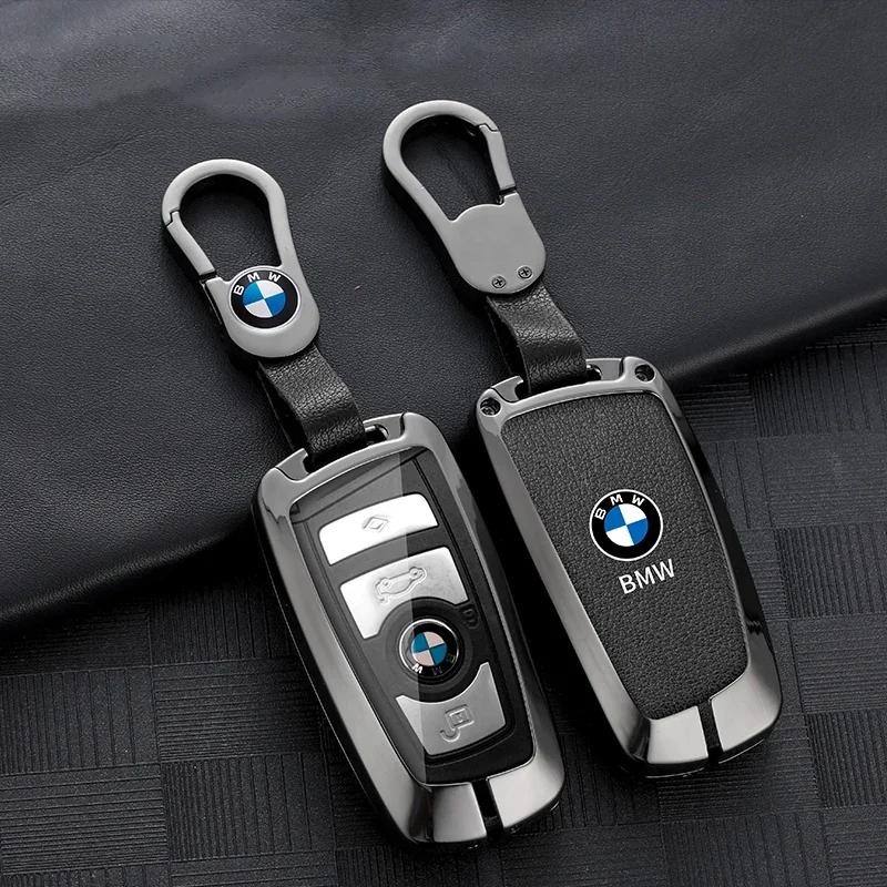 Für BMW Neu 2025 Zinklegierung Leder Auto Schlüsselabdeckung Hülle Schale Schutz Für BMW 1 3 5 7 Serie X1 X3 X4 X5 F10 F15 F16 F20 F30 F
