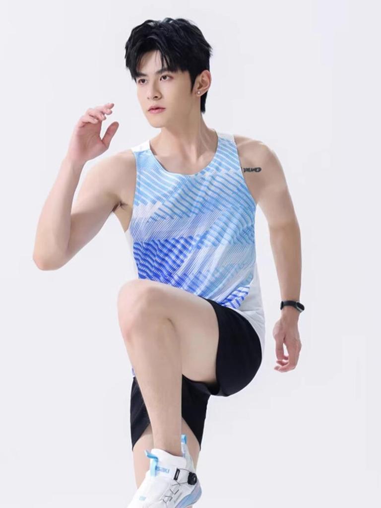 Unisex Track & Field Suit Set - Training Vest & Three-Point Pants for Running & Hurdles