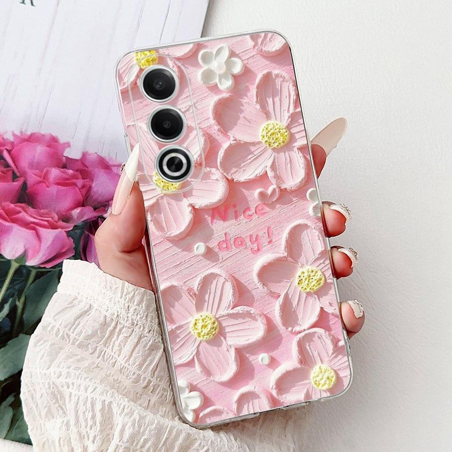 For OPPO K12x A80 Case 2024 New Fashion Love Heart Soft Silicone Back Cover For OPPO A3 Pro 5G CPH2639 A 80 K 12x CPH2667 Bumper