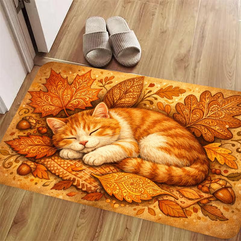 Bohemian Mandala Door Mat Vintage Floral Rectangle Welcome Floor Rug Non-Slip Carpet for Home Entrance Porch Decor