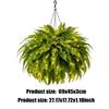 Artificial Fern Hanging Basket Pre-Lit Warm White LED Outdoor Indoor