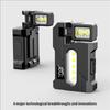 Rotating Light Source Work Light with Emergency Signal Magnetic Rechargeable LED Lamp for Camping Hiking and Car Repair