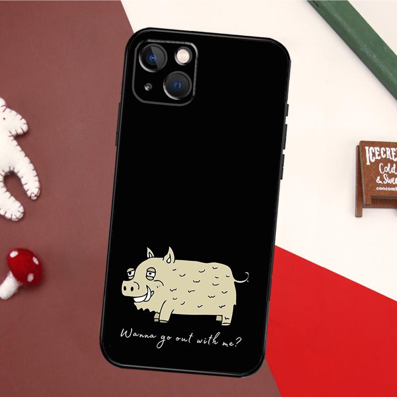 

Cute wild boar funny Cartoon Case For iPhone 14 Pro Max 16 15 11 12 13 17 Pro Max mini 15 16 Plus 16e 17 Air Back Cover iPhone 16 Pro