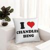 I Heart Chandler Bing Matthew Perry Square Pillow Case Throw Pillow Funny Cushion Covers