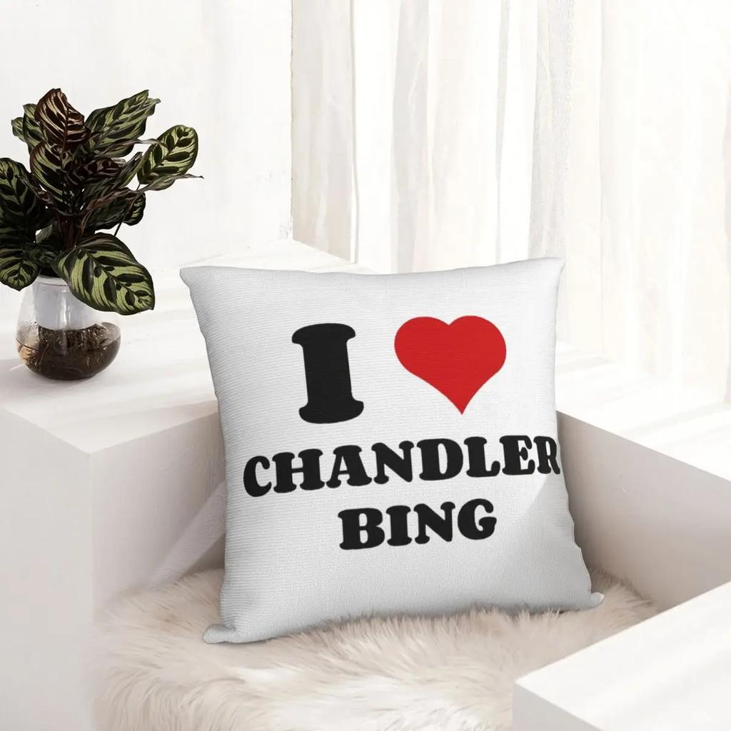 I Heart Chandler Bing Matthew Perry Square Pillow Case Throw Pillow Funny Cushion Covers