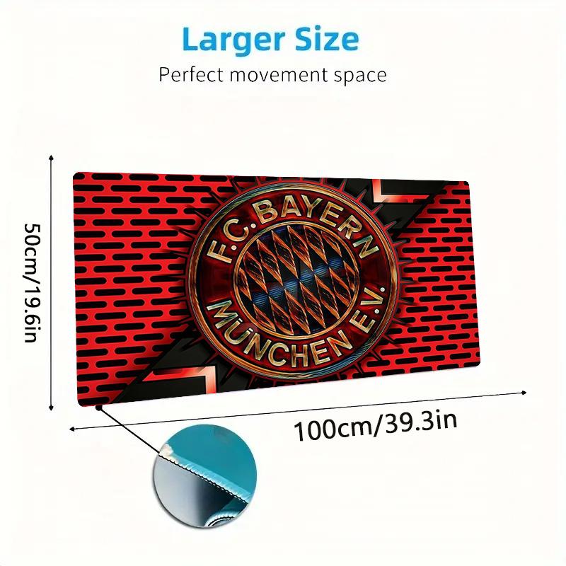 FC Bayern München2 Print Cushion Non-slip Laptop Tablet Big Mousepad XXL Mat Mini PC Playmat With Lock edge