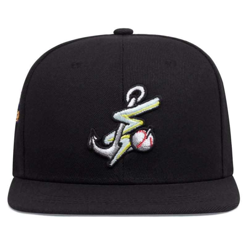 2025 Creative New Flat Edge Hat Tennis Hook Embroidery Personalized Street Hip Hop Hat Leisure Sunshade Hat Baseball Hat Unisex