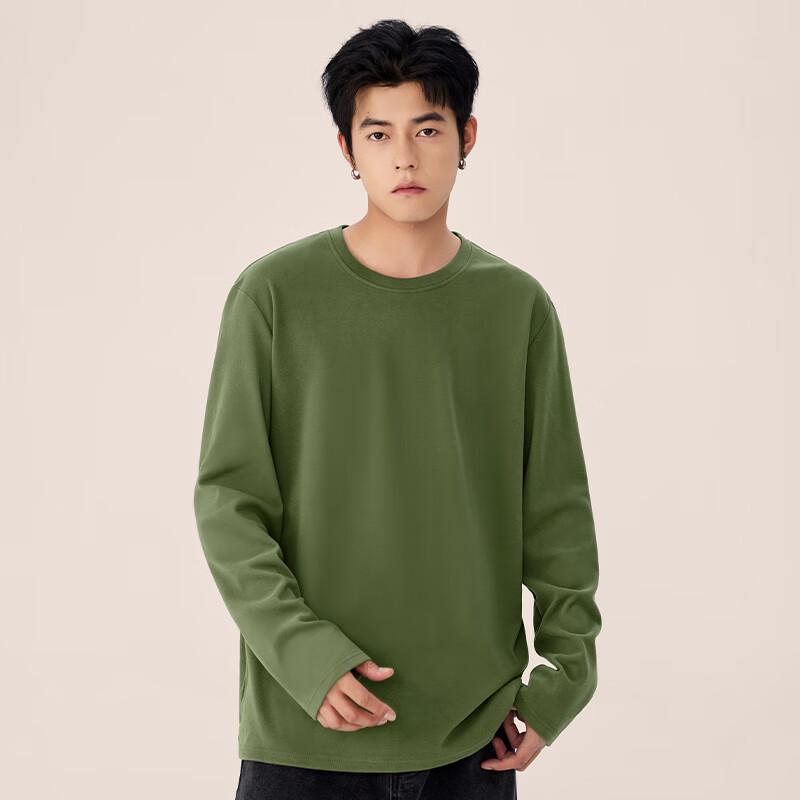 MINISO Men's Double-Sided Thermal Fleece Lined Long Sleeve Base Layer Top