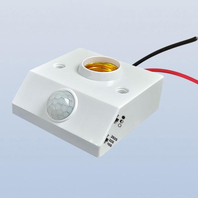 Intelligent  Motion Activated Light Sockets Energy Efficient Lighting Motion Sensing Light Base for Closets & Hallways for E27
