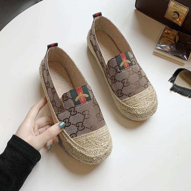 Fisherman shoes women's spring and autumn 2025 new soft flat bottom small fragrant woolen woolen casual weaving lazy one pedal loafers
