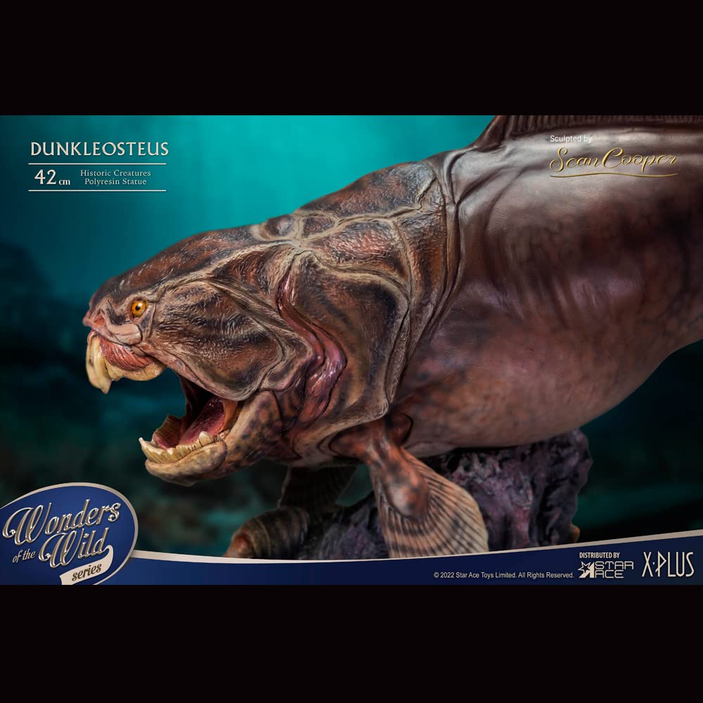 Star Ace Toys Wonders of the Wild Dunkleosteus Polyresin Statue, Approximately 420mm In Length, Pre-painted, Complete Figure, 42cm