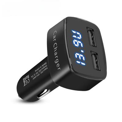 Ładowarka samochodowa 4 w 1 2 USB 3.1A Podwójna ładowarka USB do telefonu komórkowego z wyświetlaczem LED dla Xiaomi Samsung S8 IPhone