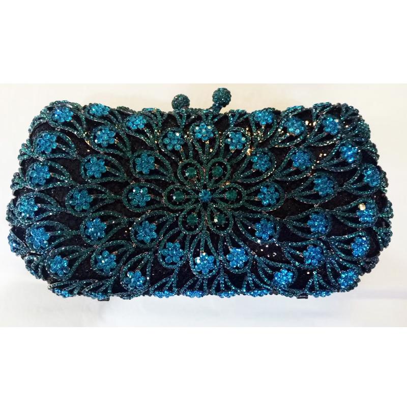 Weiße Strass Schwarz Abendtasche Tasche WHTUOHENG Damen Blumen Diamant Kristall Damen Party Abschlussball Handy Handtaschen Minaudiere