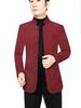 Men's Ethnic Style Woolen Stand-Up Collar Jacket - Business Casual, Warm Winter Wear for Middle-Aged Dads