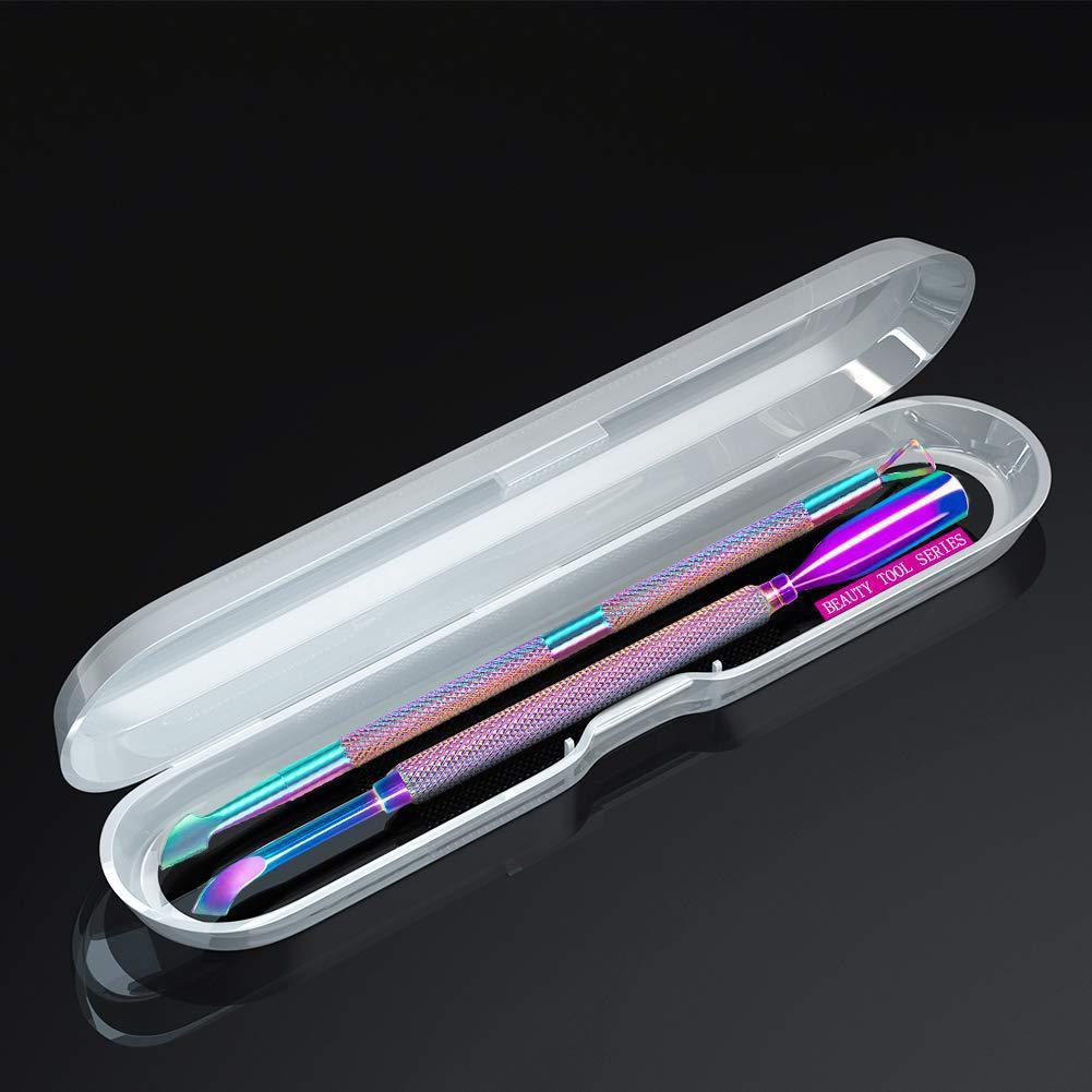 In-Stock Stainless Steel 2-Piece Nail Polish Remover & Cuticle Pusher Set
