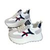 Small height increase women's spring new versatile running shoes college style casual sports shoes