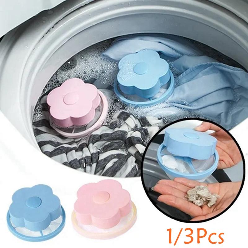 1/3 Pcs Hair Removal Catcher Filter Mesh Cleaning Balls Bag Dirty Fiber Collector Filter for Washing Machine Filter Laundry Balls Discs