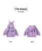 Korean-Style Velvet Hoodie & Pleated Skirt Set for Girls - Autumn/Winter Cartoon Design
