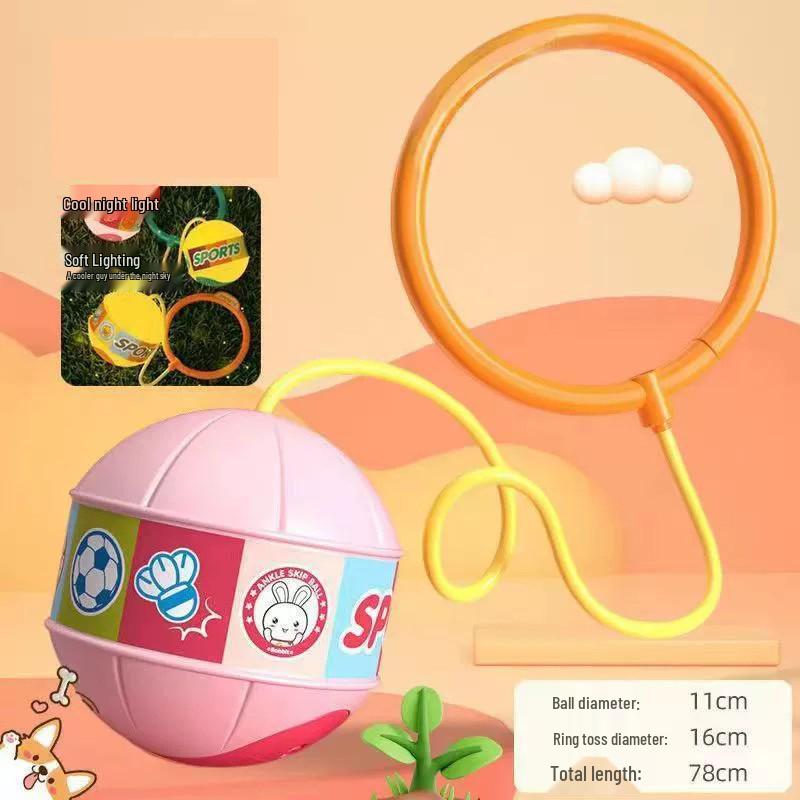 Flashing Bouncing Ball Ankle Ring Set for Kids - Luminous Jumping Sports Toy