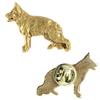 German Shepherd Dog, Alsatian Wolf Dog II - Dog Brooch In Decorative Box, Elegant Gold-plated Pin, Brand Jacket Pin
