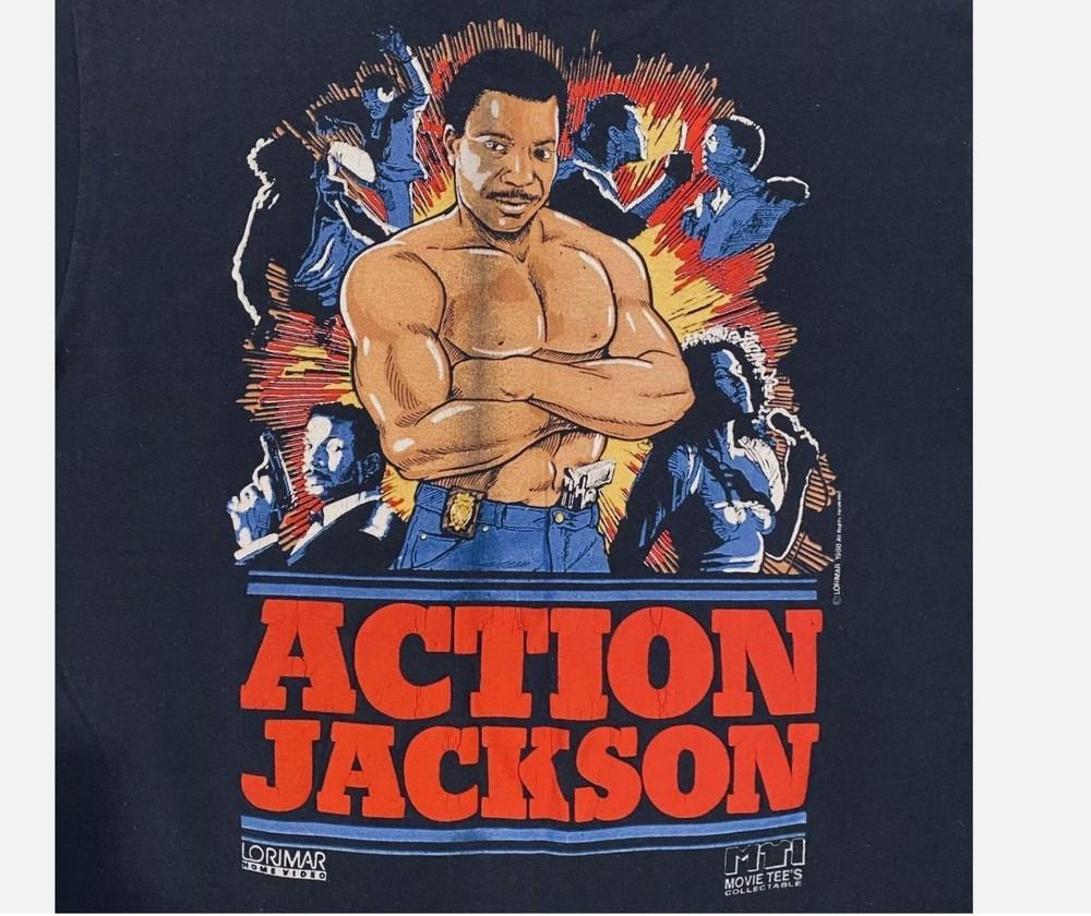 

Vintage 1988 Action Jackson Carl Weathers T Shirt BLACK Size S-45XL 2XL